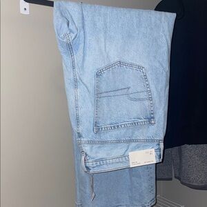 American Eagle Light Wash Denim Jeans Comfort Stretch Wide Leg